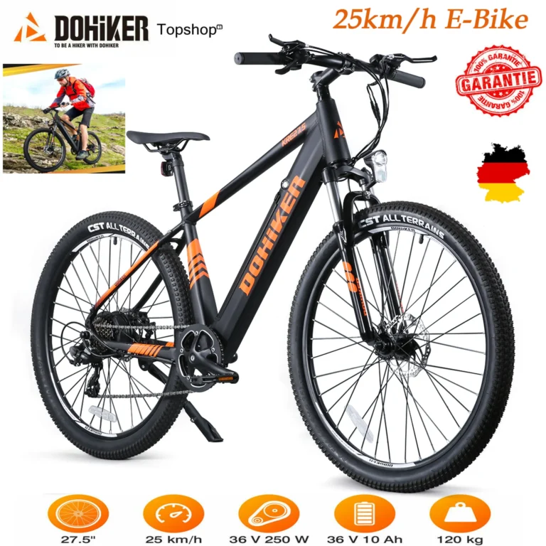 Dohiker KRE27.5 250W Elektro-Mountainbike 27,5-Zoll Schwarz